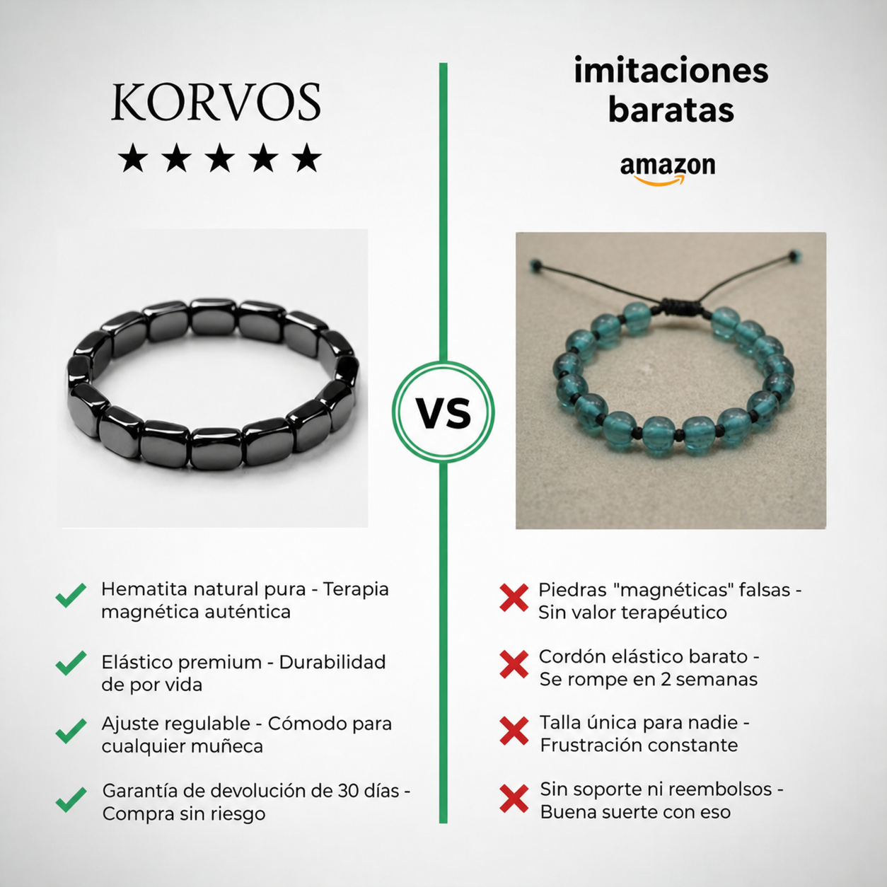 BRAZALETE DE HEMATITA - KORVOS